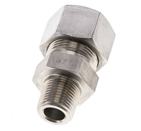1/2'' NPT Macho x 20S Anillo de corte recto de acero inoxidable 400 Bar DIN 2353