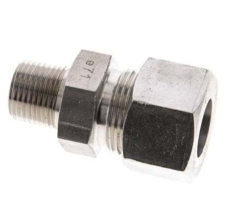 1/2'' NPT Macho x 20S Anillo de corte recto de acero inoxidable 400 Bar DIN 2353