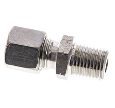 1/4'' NPT Macho x 8L Anillo de corte recto de acero inoxidable 315 Barra DIN 2353