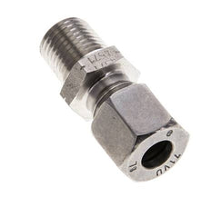 1/4'' NPT Macho x 8L Anillo de corte recto de acero inoxidable 315 Barra DIN 2353