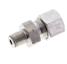 1/4'' NPT Macho x 12S Anillo de corte recto de acero inoxidable 630 Barra DIN 2353