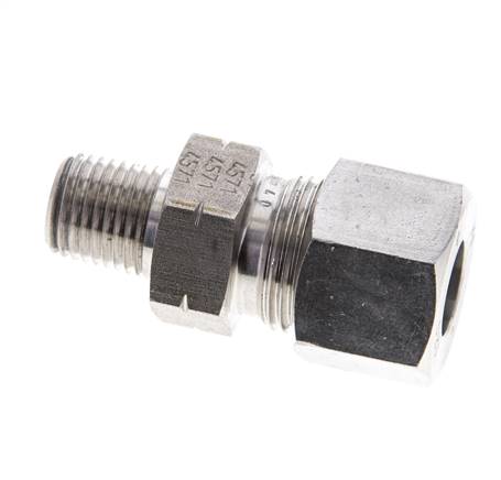 1/4'' NPT Macho x 12S Anillo de corte recto de acero inoxidable 630 Barra DIN 2353