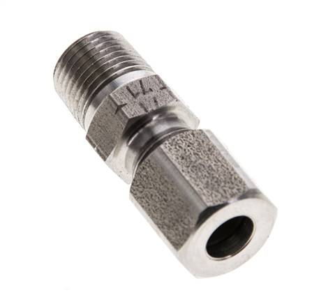 1/8'' NPT Macho x 6LL Anillo de corte recto de acero inoxidable 100 Bar DIN 2353