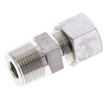 3/4'' NPT Macho x 16S Anillo de corte recto de acero inoxidable 400 Bar DIN 2353