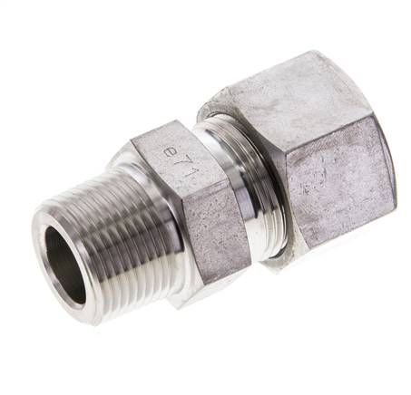 3/4'' NPT Macho x 20S Anillo de corte recto de acero inoxidable 400 Bar DIN 2353