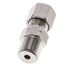 3/8'' NPT Macho x 8S Anillo de corte recto de acero inoxidable 630 Barra DIN 2353