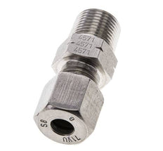 3/8'' NPT Macho x 8S Anillo de corte recto de acero inoxidable 630 Barra DIN 2353