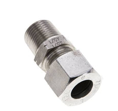 3/8'' NPT Macho x 12L Anillo de corte recto de acero inoxidable 315 Barra DIN 2353