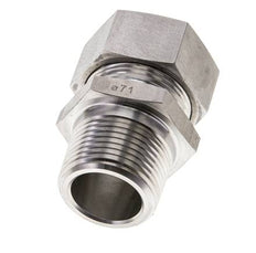1'' NPT Macho x 28L Anillo de corte recto de acero inoxidable 160 Bar DIN 2353