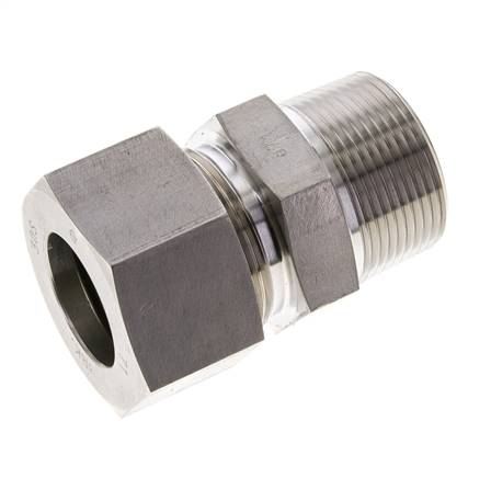 1 1/4'' NPT Macho x 30S Anillo de corte recto de acero inoxidable 400 Bar DIN 2353