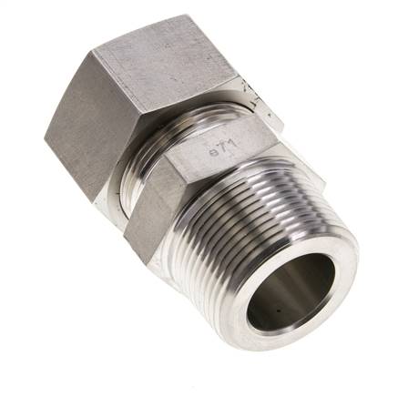 1 1/4'' NPT Macho x 30S Anillo de corte recto de acero inoxidable 400 Bar DIN 2353