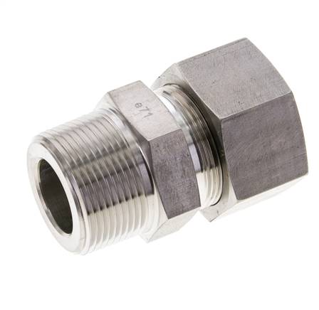 1 1/4'' NPT Macho x 30S Anillo de corte recto de acero inoxidable 400 Bar DIN 2353