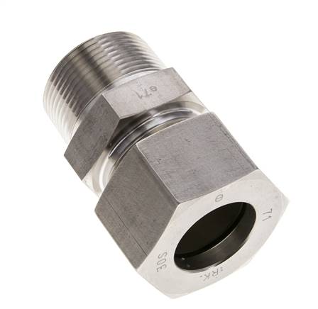 1 1/4'' NPT Macho x 30S Anillo de corte recto de acero inoxidable 400 Bar DIN 2353