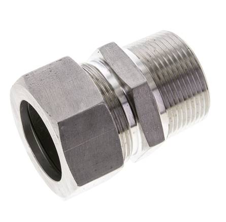 1 1/4'' NPT Macho x 35L Anillo de corte recto de acero inoxidable 160 Bar DIN 2353