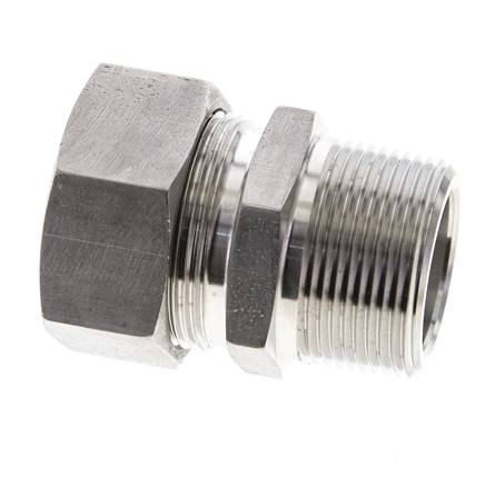 1 1/4'' NPT Macho x 35L Anillo de corte recto de acero inoxidable 160 Bar DIN 2353