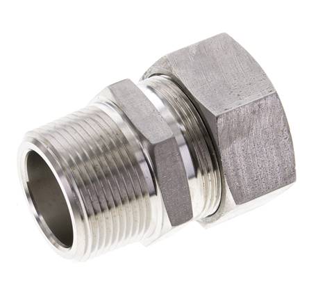 1 1/4'' NPT Macho x 35L Anillo de corte recto de acero inoxidable 160 Bar DIN 2353