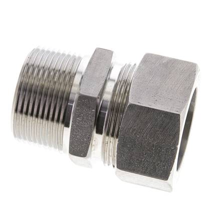 1 1/4'' NPT Macho x 35L Anillo de corte recto de acero inoxidable 160 Bar DIN 2353