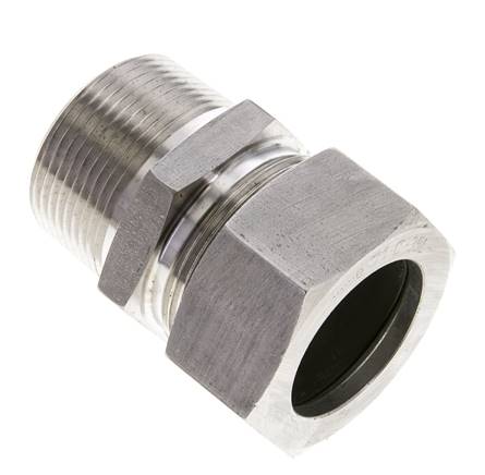 1 1/4'' NPT Macho x 35L Anillo de corte recto de acero inoxidable 160 Bar DIN 2353
