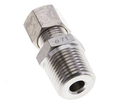 1/2'' NPT Macho x 10L Racor de compresión recto de acero inoxidable 315 Bar DIN 2353