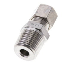 1/2'' NPT Macho x 10L Racor de compresión recto de acero inoxidable 315 Bar DIN 2353