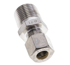 1/2'' NPT Macho x 10L Racor de compresión recto de acero inoxidable 315 Bar DIN 2353