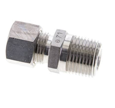 1/2'' NPT Macho x 12L Racor de compresión recto de acero inoxidable 315 Bar DIN 2353