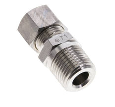 1/2'' NPT Macho x 12L Racor de compresión recto de acero inoxidable 315 Bar DIN 2353