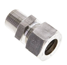 1/2'' NPT Macho x 18L Racor de compresión recto de acero inoxidable 315 Bar DIN 2353