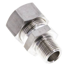 1/2'' NPT Macho x 22L Racor de compresión recto de acero inoxidable 160 Bar DIN 2353