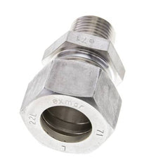 1/2'' NPT Macho x 22L Racor de compresión recto de acero inoxidable 160 Bar DIN 2353