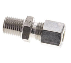 1/4'' NPT Macho x 8L Racor de compresión recto de acero inoxidable 315 Bar DIN 2353