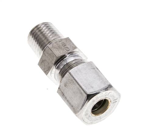 1/4'' NPT Macho x 8S Racor de compresión recto de acero inoxidable 630 Bar DIN 2353