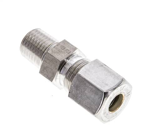 1/4'' NPT Macho x 8S Racor de compresión recto de acero inoxidable 630 Bar DIN 2353
