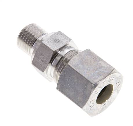 1/4'' NPT Macho x 10S Racor de compresión recto de acero inoxidable 630 Bar DIN 2353