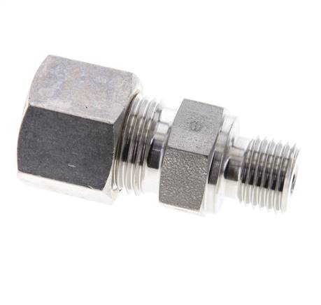1/4'' NPT Macho x 10S Racor de compresión recto de acero inoxidable 630 Bar DIN 2353
