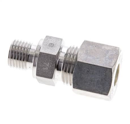 1/4'' NPT Macho x 10S Racor de compresión recto de acero inoxidable 630 Bar DIN 2353