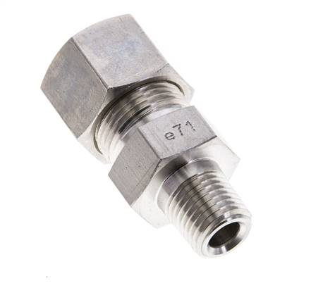 1/4'' NPT Macho x 12S Racor de compresión recto de acero inoxidable 630 Bar DIN 2353