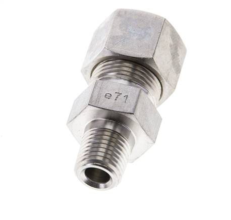 1/4'' NPT Macho x 12S Racor de compresión recto de acero inoxidable 630 Bar DIN 2353