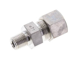 1/4'' NPT Macho x 12S Racor de compresión recto de acero inoxidable 630 Bar DIN 2353