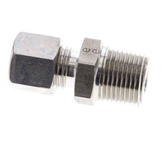 racor de compresión recto de acero inoxidable 3/8'' NPT Macho x 8L 315 Bar DIN 2353