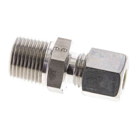racor de compresión recto de acero inoxidable 3/8'' NPT Macho x 8L 315 Bar DIN 2353