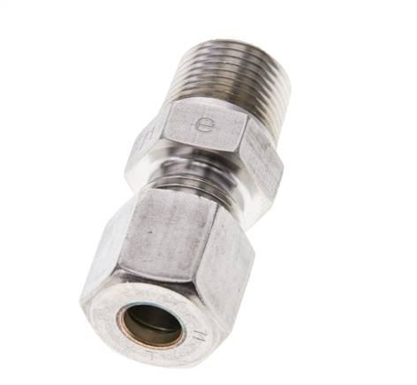 3/8'' NPT Macho x 8S Racor de compresión recto de acero inoxidable 630 Bar DIN 2353