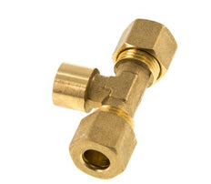 G 1/4'' x 10mm Accesorio de compresión en T de latón 95 Bar DIN EN 1254-2