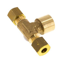 G 1/4'' x 6mm Racor de compresión en T de latón 150 Bar DIN EN 1254-2