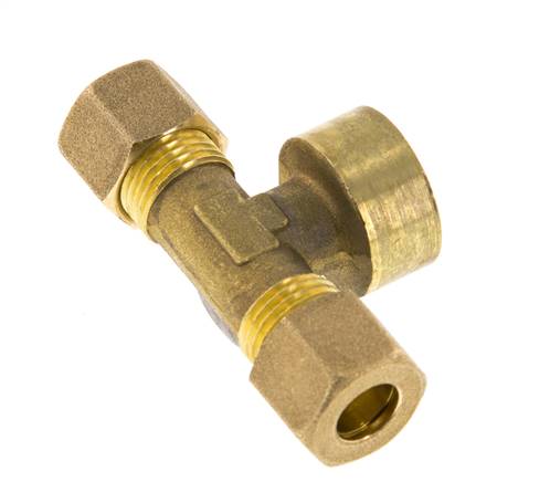 G 1/2'' x 10mm Accesorio de compresión en T de latón 95 Bar DIN EN 1254-2