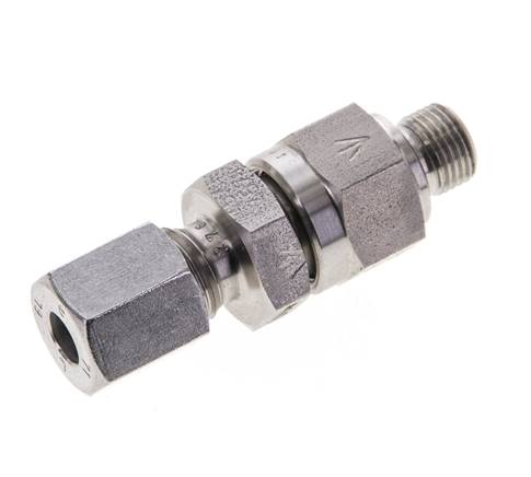 Válvula de retención hidráulica Anillo de corte 6L (M12x1,5) y G1/8'' Macho Acero inoxidable 1-250bar (15-3625)psi Tubo-Rosca ISO 8434-1