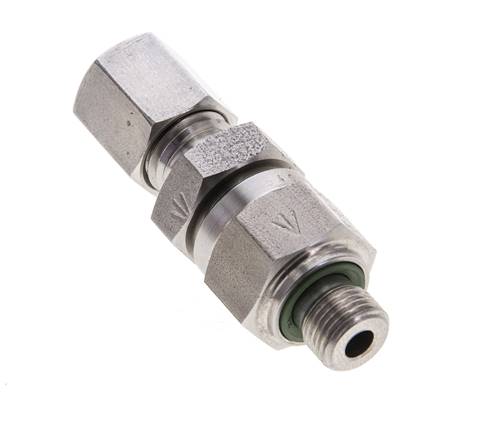 Válvula de retención hidráulica Anillo de corte 6L (M12x1,5) y G1/8'' Macho Acero inoxidable 1-250bar (15-3625)psi Tubo-Rosca ISO 8434-1