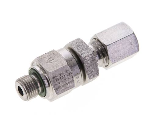 Válvula de retención hidráulica Anillo de corte 6L (M12x1,5) y G1/8'' Macho Acero inoxidable 1-250bar (15-3625)psi Tubo-Rosca ISO 8434-1