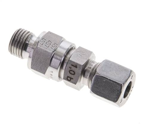 Válvula de retención hidráulica Anillo de corte 8L (M14x1,5) y G1/4'' Macho Acero inoxidable 1-250bar (15-3625)psi Tubo-Rosca ISO 8434-1