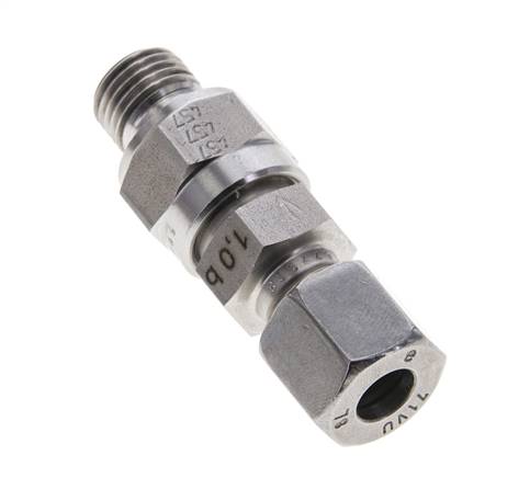 Válvula de retención hidráulica Anillo de corte 8L (M14x1,5) y G1/4'' Macho Acero inoxidable 1-250bar (15-3625)psi Tubo-Rosca ISO 8434-1